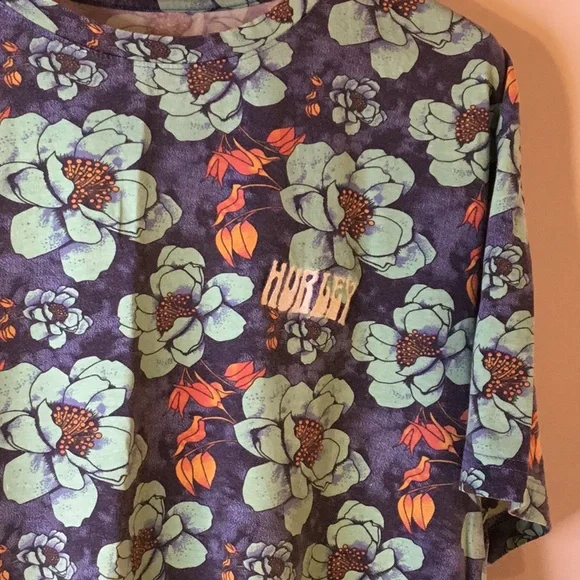 Hurley Mens XXL Floral Multi Colored T-Shirt - Picture 8 of 16